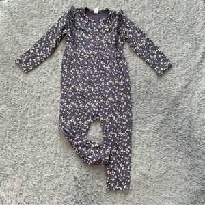 H&M Ruffle-Trimmed Floral Girls Romper Size 4T